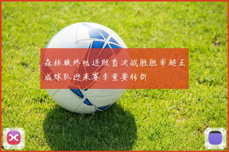 森林狼终结连败首次战胜胜率超五成球队迎来赛季重要转折