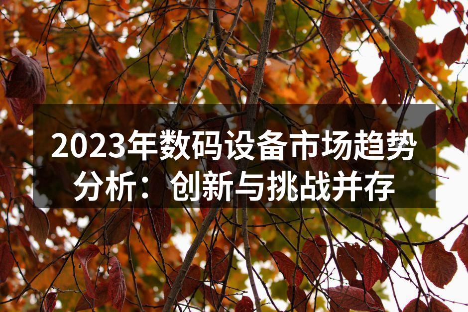 2023年数码设备市场趋势分析：创新与挑战并存