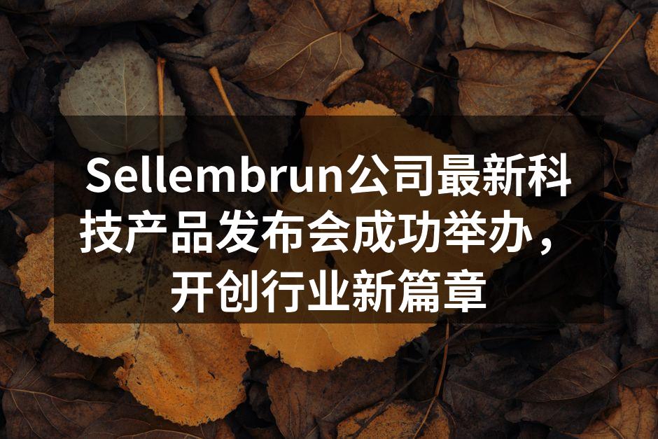 Sellembrun公司最新科技产品发布会成功举办，开创行业新篇章
